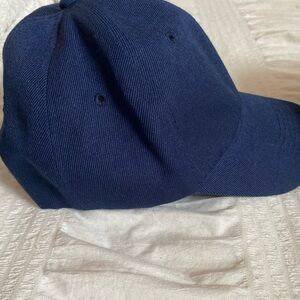Tan Baseball cap and Blue Baseball cap